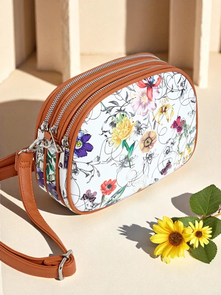 Royalfashion Geantă de mână de damă mică din piele ecologică Floriana