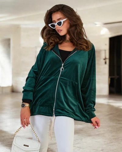 Royalfashion Hanorac cu glugă fără fermoar pentru femei