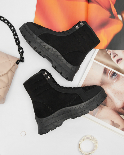 Cizme de vânătoare izolate pentru femei, de culoare neagră Wosser- Footwear