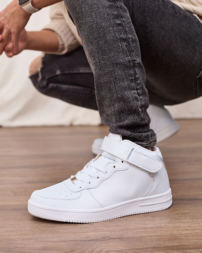 Royalfashion Adidași cu talpă înaltă pentru bărbați Royalfashion Sports în alb Detocci