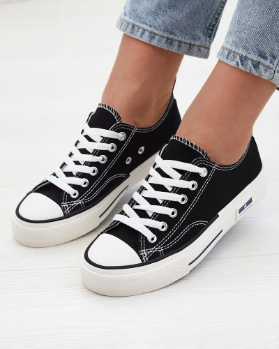 Adidași cu șiret pentru femei negri Cerity - Încălțăminte