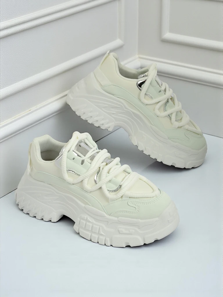 Дамскэ sneakers-ы Artemisia Bianca на платформье зэ скуры экологічнэй 6,5 цм