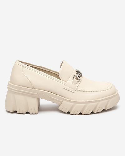 Pantofi de dama bej pe talpa masiva Terima - Incaltaminte