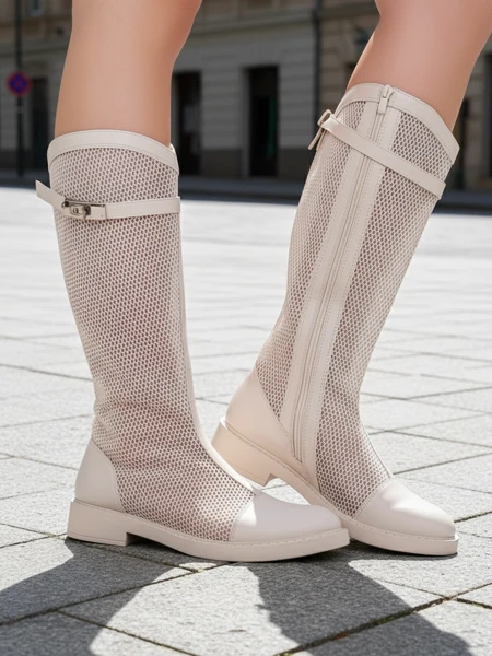 Royalfashion Botine de femei perforate Ovittole