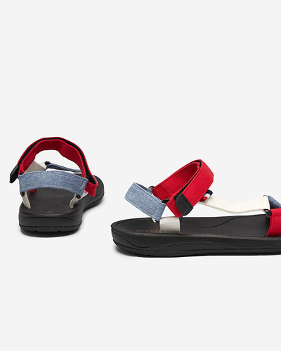 OUTLET Sandale roșii de damă din țesătură Ojo- Încălțăminte