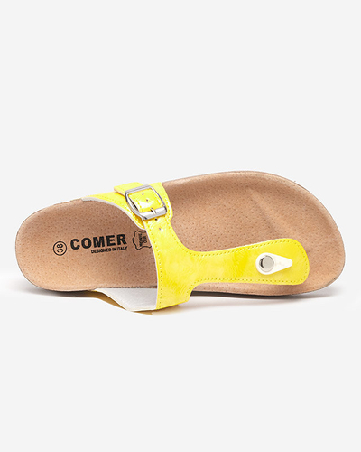 Slapi galbeni dama Elotsi - Incaltaminte