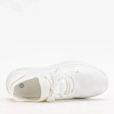OUTLET Pantofi sport albi de dama Vaileno - Incaltaminte