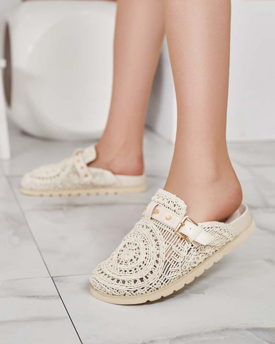Royalfashion Flip-flops de damă cu broderie Leronip