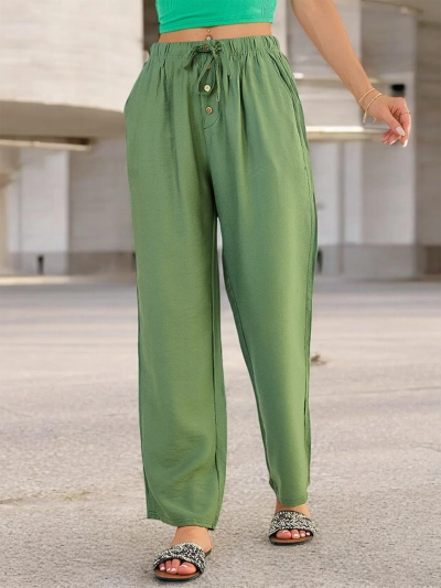 Royalfashion Pantaloni largi din țesătură pentru femei