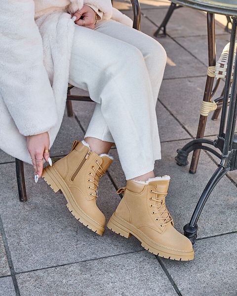 Royalfashion Cizme de vânătoare izolate pentru femei, maro deschis Radoras