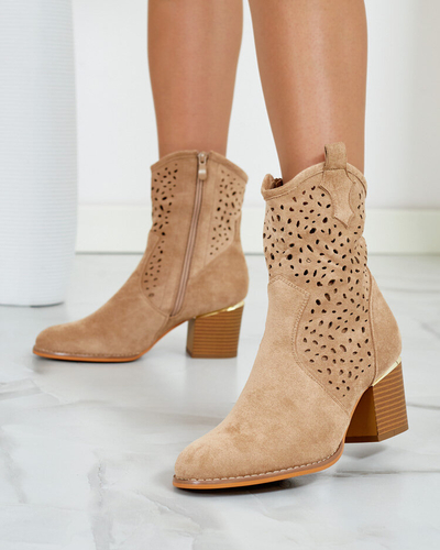 Royalfashion Cizme Mozie de damă low post openwork