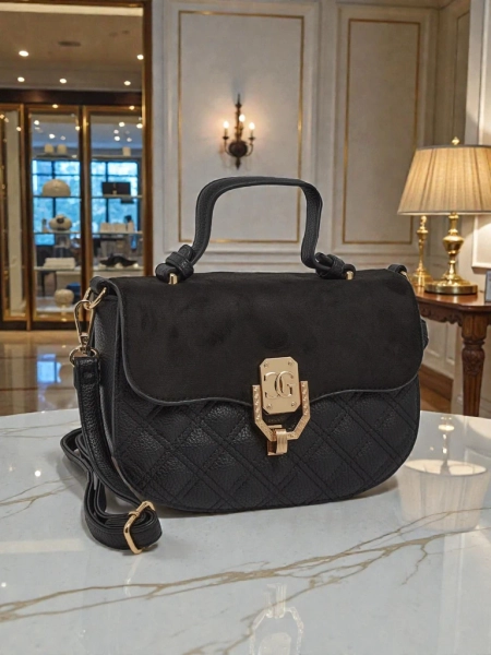 Geantă de Damă Luna Neagră din Piele Elegantă pentru Ziua de Zi