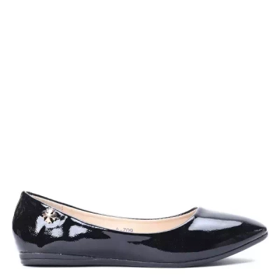 OUTLET Ballerine Meganno negre, brevetate - Încălțăminte