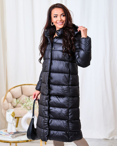 Royalfashion Jachetă de iarnă neagră pentru femei