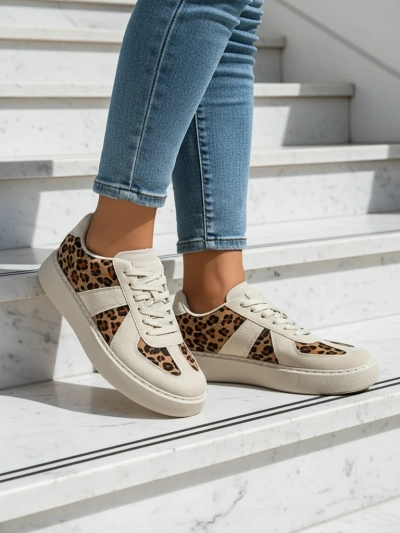 Adidași sport pentru femei Royalfashion cu un imprimeu leopard Big Cat