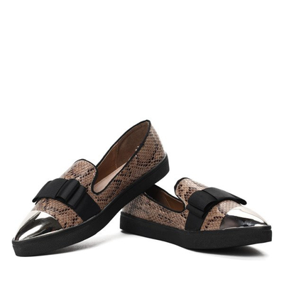 Slip Khaki cu arc Emmalynn - Încălțăminte