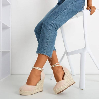 OUTLET Espadrile cu pulbere pe o pană înaltă Sablac - Încălțăminte