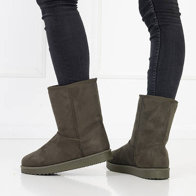 Cizme de zapada netede verde inchis Lesledi - Incaltaminte