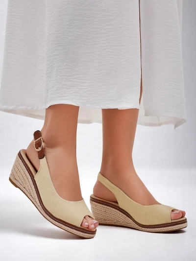 Sandale cu toc wedge Royalfashion pentru femei, cu vârful deschis Tafenis