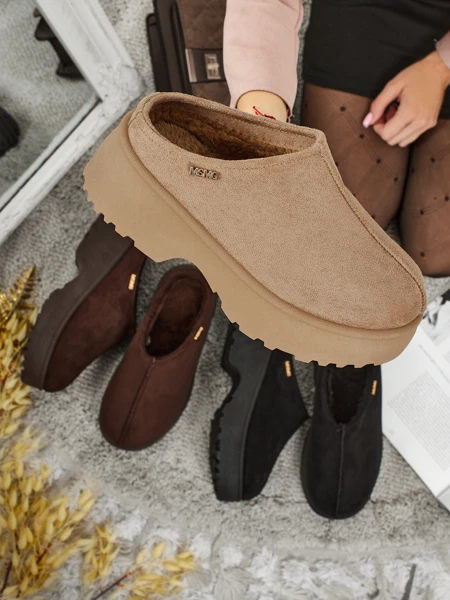 Ghete scurte tip snowboots pentru femei cu blană Noelina