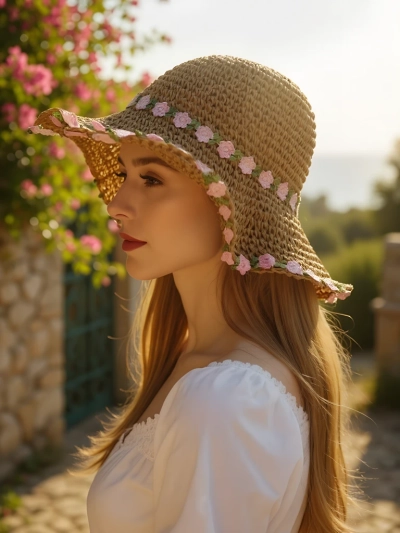 Royalfashion Pălărie de paie pentru femei Malvera