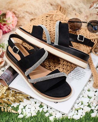 Royalfashion Sandale cu tocuri joase Obissa pentru femei