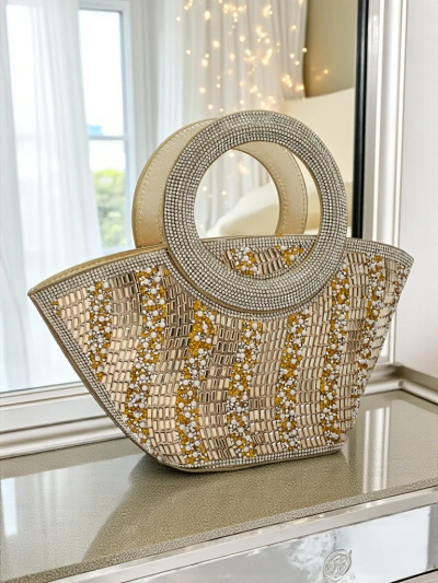 Poșetă mică de damă cu zirconiu Sparkle Queen