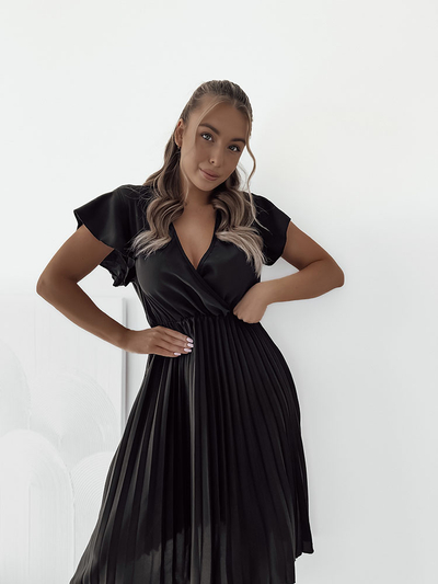 Royalfashion Rochie midi plisată de damă