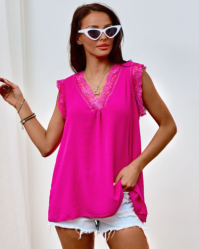 Bluză fără mâneci pentru femei Royalfashion cu dantelă