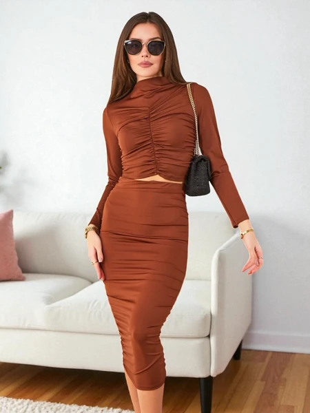 Fustă midi creion pentru femei de la Royalfashion