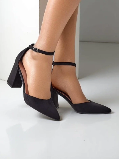 Royalfashion Pantofi cu toc pentru femei din eco-suede Caldeno