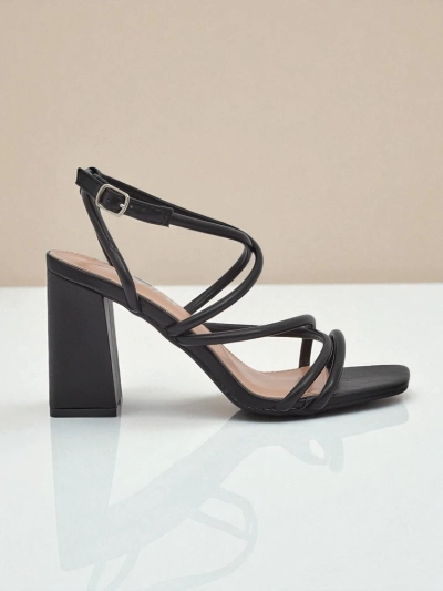 Royalfashion Sandale cu toc gros pentru femei Elysia