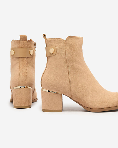 Royalfashion Cizme stiletto joase pentru femei, maro deschis Dogdas