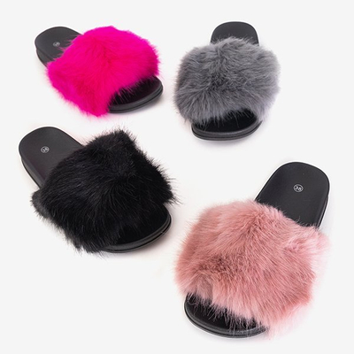 Papuci de culoare roșie închisă Maseqa - Încălțăminte