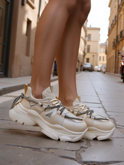 Royalfashion Pantofi sport pentru femei cu talpă groasă Reterri