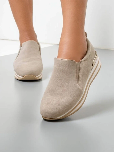 Royalfashion Pantofi loafers ecologici din suede pentru femei Rabbite