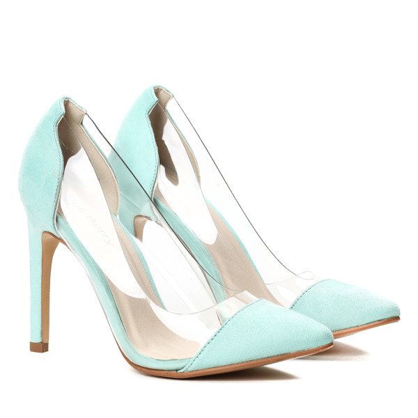 Niebieskie czółenka na szpilce Breanna- Obuwie