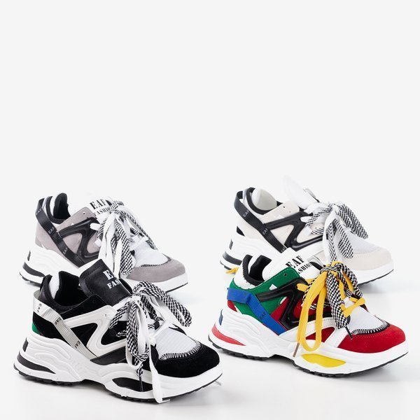 OUTLET Tenisi dama multicolori cu talpa groasa Eafi - Incaltaminte