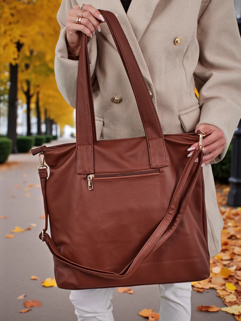 Geantă de damă mare shopper Moon Whisper din piele ecologică