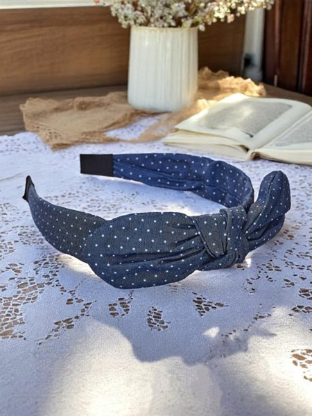 Royalfashion Bentita cu fundiță cu buline Lilka