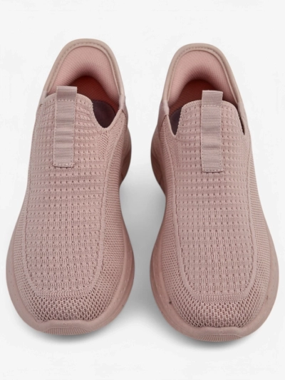 Дамски маратонки Apollo Rosa – розови обувки slip-on от плат на плоска подметка