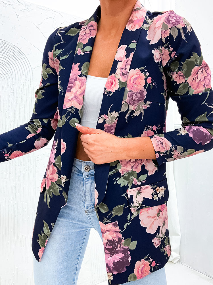 Royalfashion cuvertură de pat tip blazer floral pentru femei