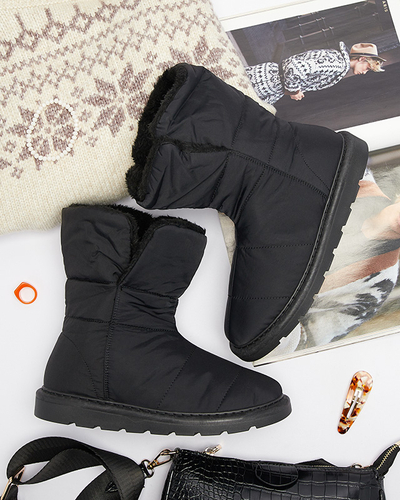 Negru cizme pentru femei a'la cizme de zăpadă Kalioli- Footwear