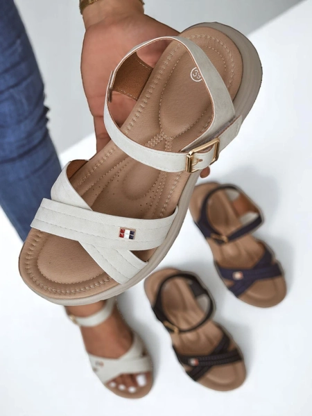 Sandale de damă Royalfashion Nirras cu toc plat