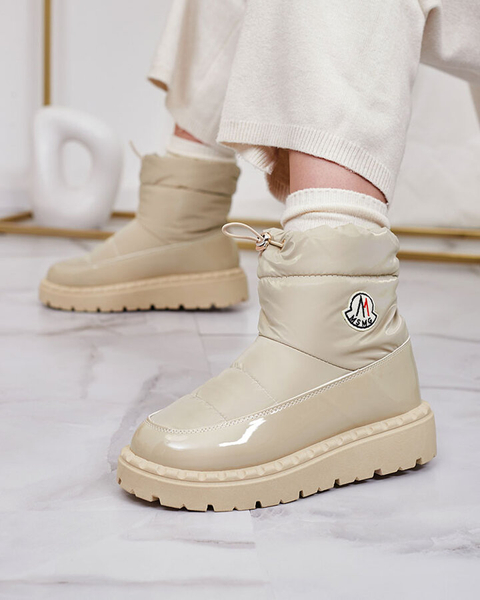 Royalfashion Cizme de zăpadă slip-on pentru femei de culoare maro deschis Ireda