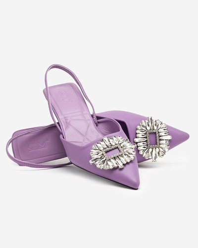 OUTLET Pantofi violet dama cu toc Arga - Incaltaminte