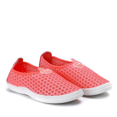 Neonowe pomarańczowe sportowe buty slip on Nieve - Obuwie