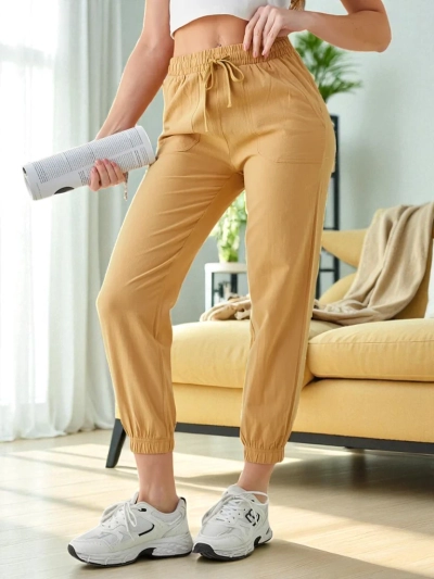 Pantaloni Eleganți Dorico Camel - Pantaloni Lungi la Modă