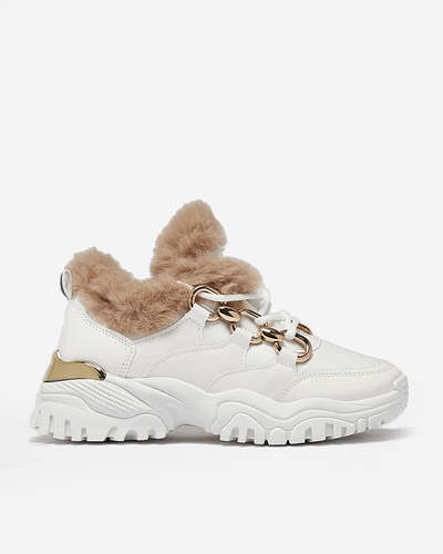 Royalfashion White Carucca adidași pentru femei cu izolație