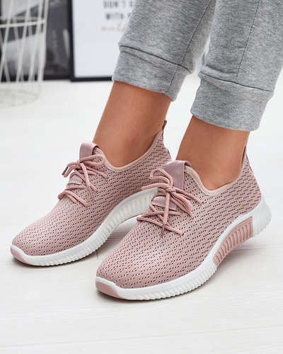 Pantofi sport din material textil pentru femei roz Vobbu- Footwear